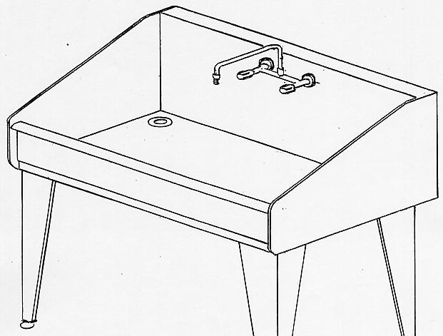 with stainless steel legs